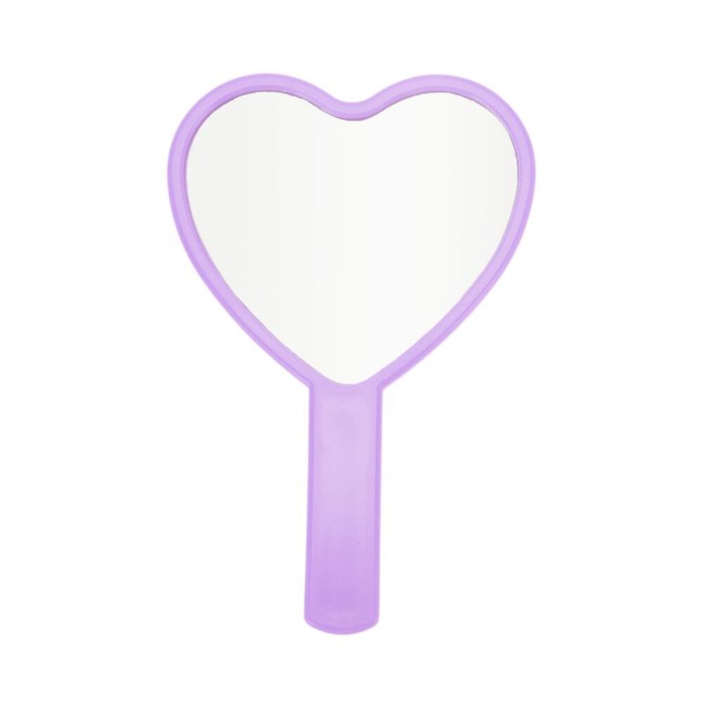 Heart-shaped Handheld Mirror Purple